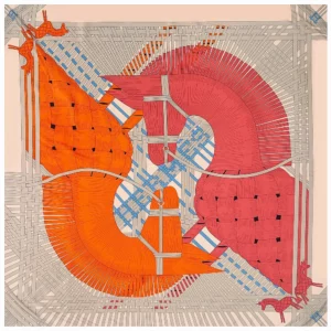 double horse pattern 130cm scarf – elegant decorative shawl