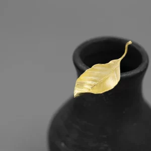 autumn leaf brooch – elegant artistic designer pin