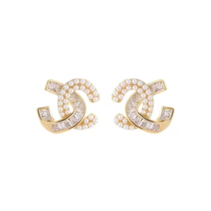 interlocking double circle stud earrings – french elegant luxury style