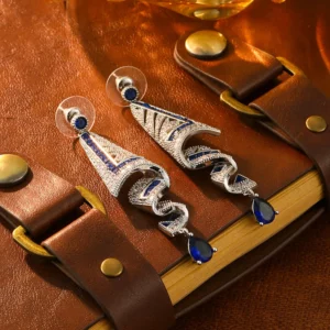 ethnic inspired skirt drop stud earrings – elegant resort style jewelry
