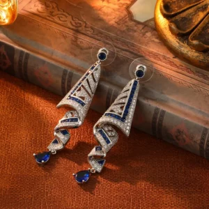 ethnic inspired skirt drop stud earrings – elegant resort style jewelry