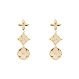four leaf flower drop earrings – french chic designer style jewelry
