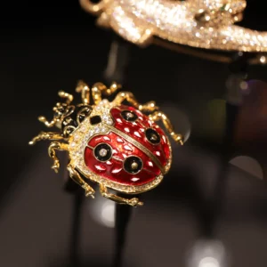 Beetle-Inspired Brooch – Animal Motif Insect Pin Statement Accessory