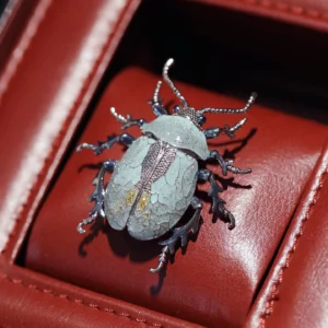Beetle-Inspired Brooch – Animal Motif Insect Pin Statement Accessory