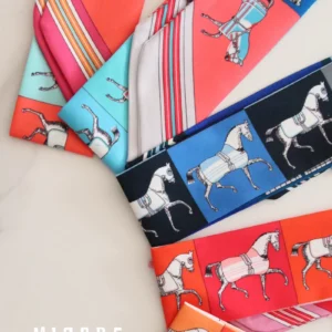 horse pattern slim scarf | multi use fashion accessory