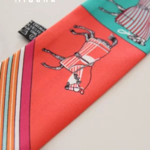 horse pattern slim scarf | multi use fashion accessory