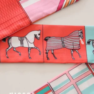 horse pattern slim scarf | multi use fashion accessory