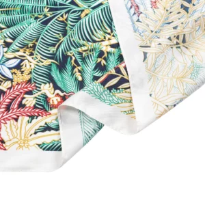 luxury large jungle print shawl 51" french secret garden scarf