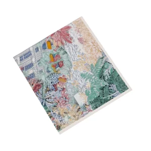 luxury large jungle print shawl 51" french secret garden scarf