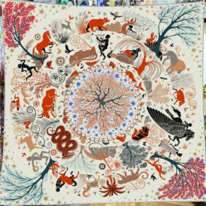 french jungle animal oversized scarf 51