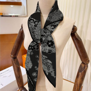 french horse & rose scarf 35" artistic twill square shawl