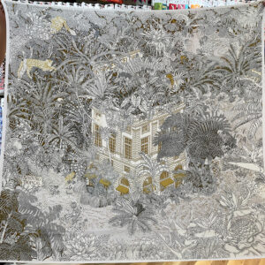 french botanical garden shawl 51 inch autumn/winter wrap
