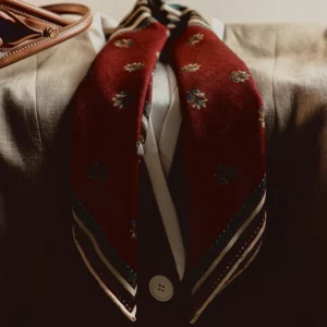 quiet luxury silk wool scarf 26 inch autumn/winter square