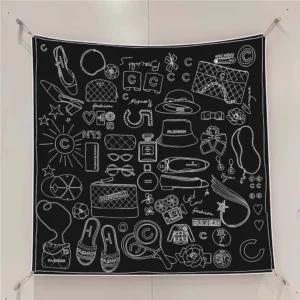 french monochrome square scarf 35 inch chic accessory