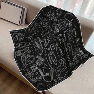 french monochrome square scarf 35 inch chic accessory