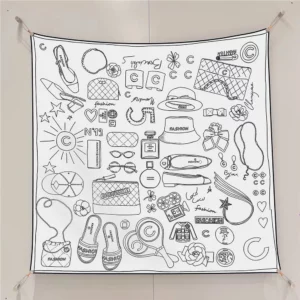french monochrome square scarf 35 inch chic accessory