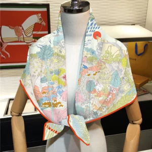 exotic jungle animal scarf 35 inch artistic square shawl