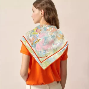 exotic jungle animal scarf 35 inch artistic square shawl