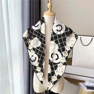 french rose checkered scarf 35 inch artistic square shawl