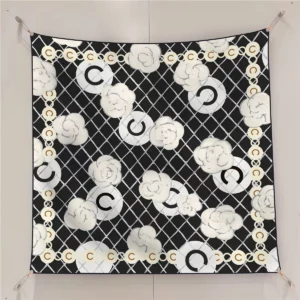 french rose checkered scarf 35 inch artistic square shawl