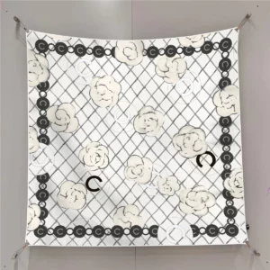 french rose checkered scarf 35 inch artistic square shawl