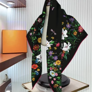 french tulip botanical square scarf 35 inch artistic wrap