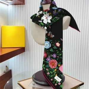 french tulip botanical square scarf 35 inch artistic wrap