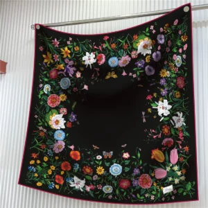 french tulip botanical square scarf 35 inch artistic wrap
