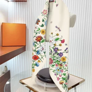 french tulip botanical square scarf 35 inch artistic wrap