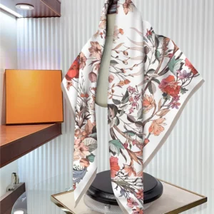 sunlit rose floral square scarf 35 inch artistic wrap