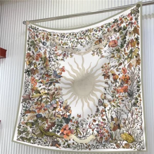 sunlit rose floral square scarf 35 inch artistic wrap