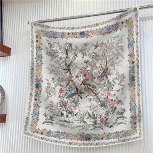 jungle prosperity square scarf 35 inch artistic silk feel wrap