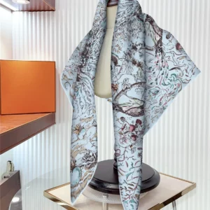 jungle prosperity square scarf 35 inch artistic silk feel wrap