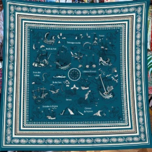 nautical paisley shawl 51 inch winter warm wrap