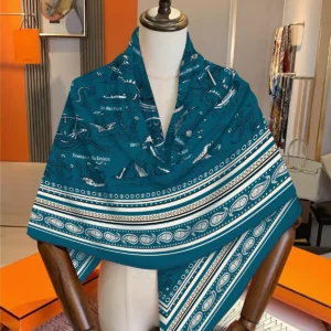 nautical paisley shawl 51 inch winter warm wrap