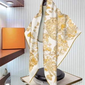 butterfly floral square scarf 35 inch artistic versatile wrap