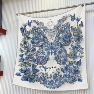 butterfly floral square scarf 35 inch artistic versatile wrap