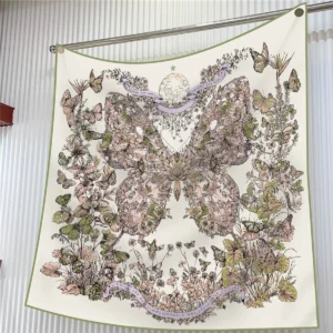 butterfly floral square scarf 35 inch artistic versatile wrap