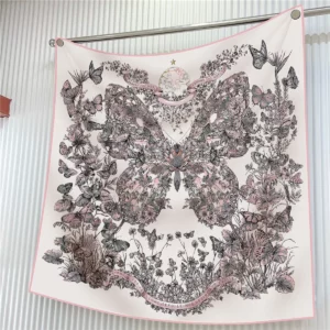 butterfly floral square scarf 35 inch artistic versatile wrap