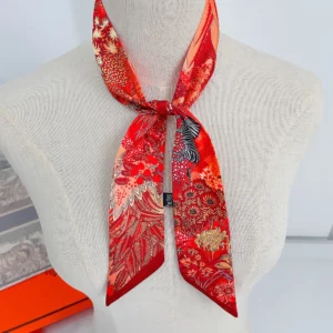 jungle equestrian silk twilly 35 inch multi purpose scarf for bag & hair