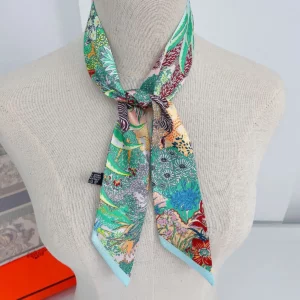jungle equestrian silk twilly 35 inch multi purpose scarf for bag & hair