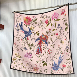 french botanical rose square scarf 35 inch elegant floral shawl