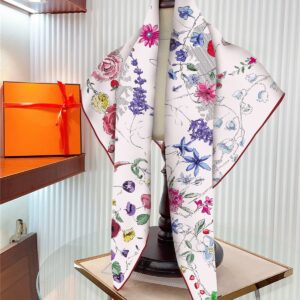 french botanical rose square scarf 35 inch elegant floral shawl