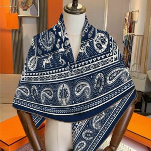 heart & paisley print shawl 51 inch winter warm wrap