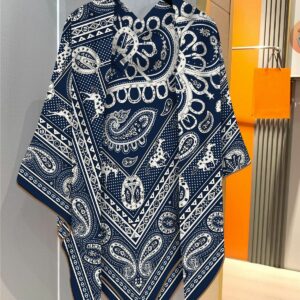 heart & paisley print shawl 51 inch winter warm wrap