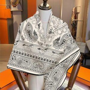 heart & paisley print shawl 51 inch winter warm wrap