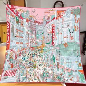 parisian cityscape square scarf 35 inch chic travel shawl