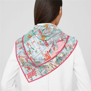 parisian cityscape square scarf 35 inch chic travel shawl