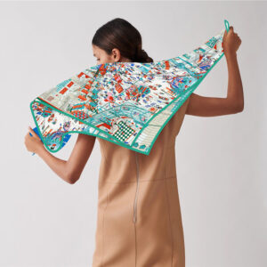 parisian cityscape square scarf 35 inch chic travel shawl