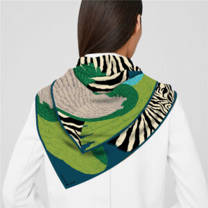 pegasus & feather square scarf 35 inch artistic decorative wrap